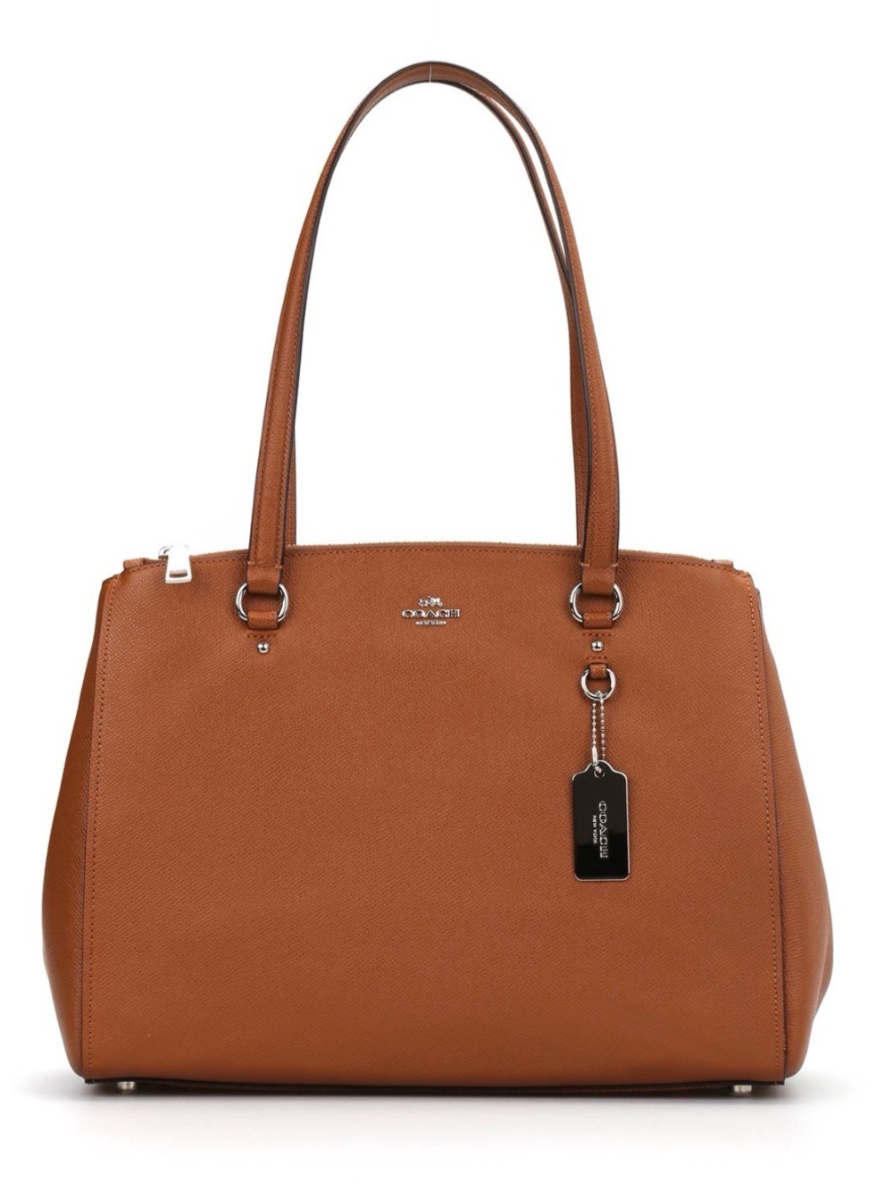 Coach Stanton Carryall in Crossgrain Leather Silver Saddle F37148